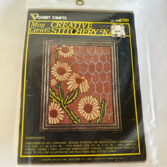 vogart Design Vintage Vogart Crafts Mini Crewel Creative Stitchery